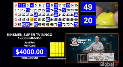 kinsmen super tv bingo.